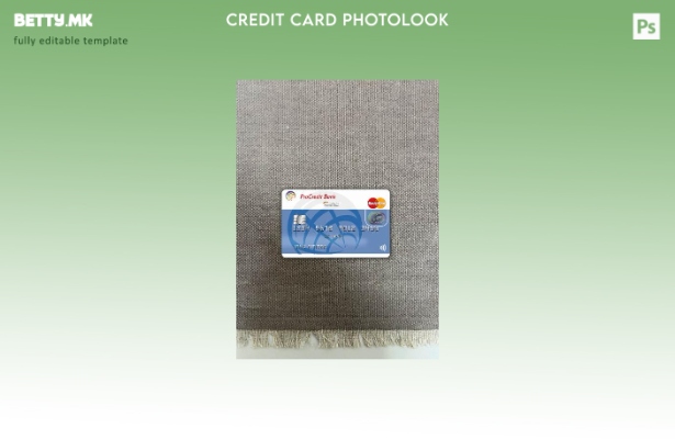 Модерен стил Германија ProCredit Bank MasterCard преден шаблон за фото изглед